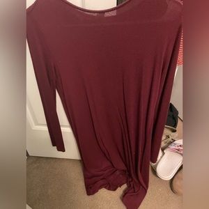 burgundy fall dress